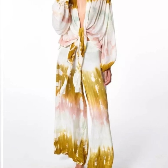 Young Fabulous & Broke Carmen Top & Aiko Pant set in Willow Geode Wash Size XS - Picture 5 of 7